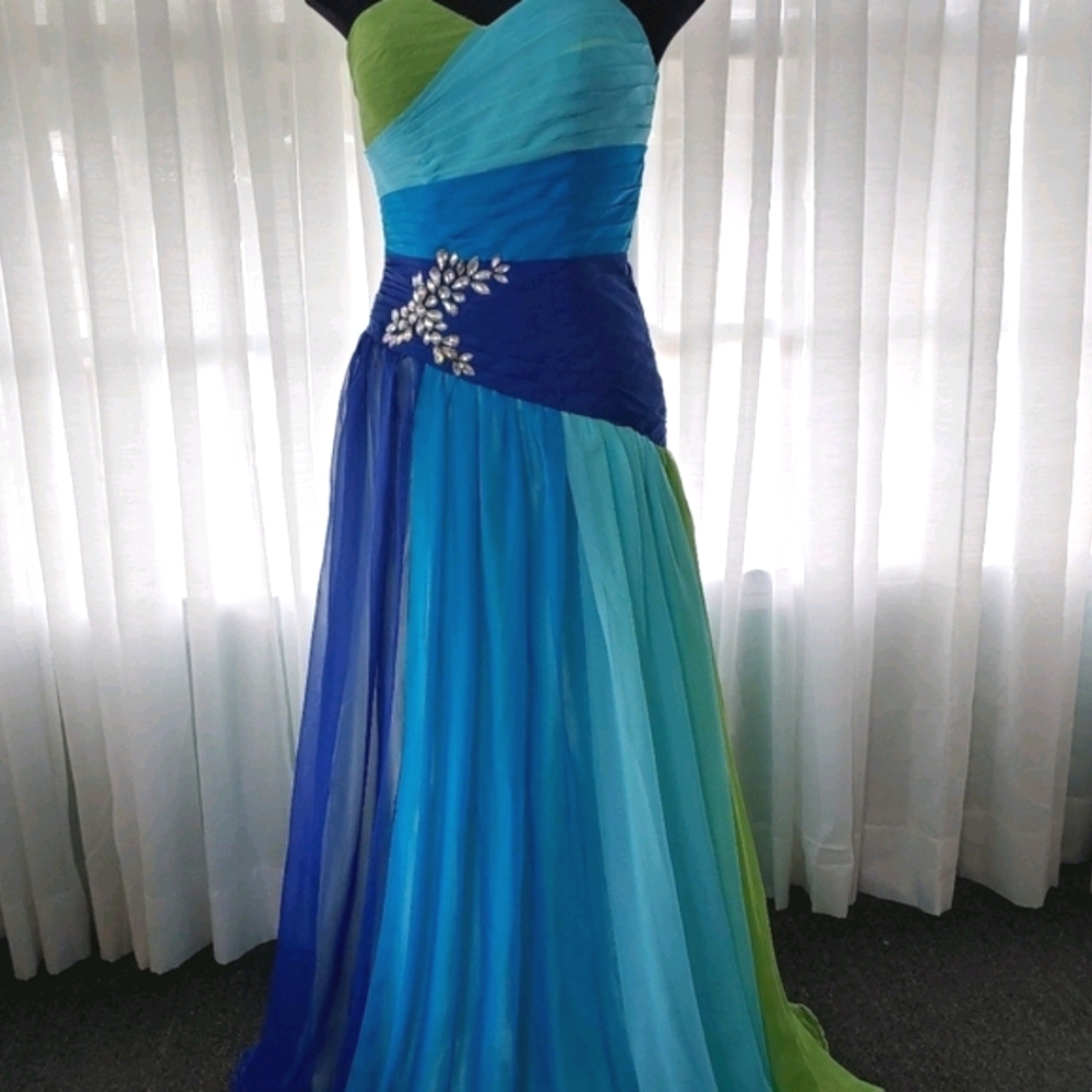 💙💚 GRACE KARIN floor length formal gown
